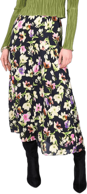 Vince Camuto Women's Floral-Print A-Line Midi Skirt