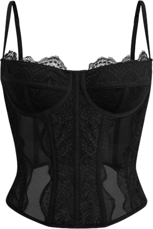 Women's Lace Mesh Spaghetti Strap Corset Top