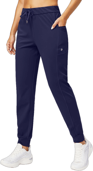 Women's Tapered Zipper Joggers with Zipper Pockets