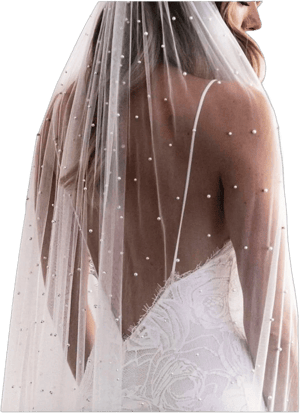 ELAWBTY 1 Tier Pearl Metal Comb Bridal Veil