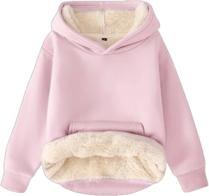 Flygo Unisex Boys Girls Fleece Lined Sherpa Hoodie Kids Warm Winter Hoodies Pullover Hooded Sweatshirt Sweater 4-13Y