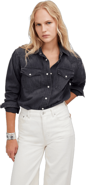 Madewell Women's Denim Western Shirt