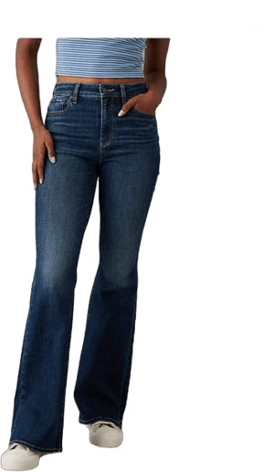 Ae Next Level Super High-Waisted Flare Jeans