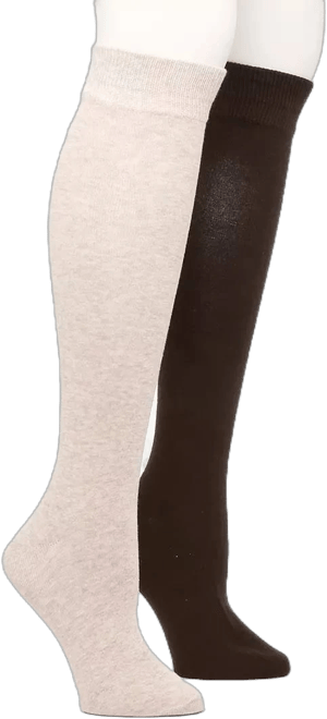 Kelly & Katie Women's Flatknit Knee Socks (2 Pack)