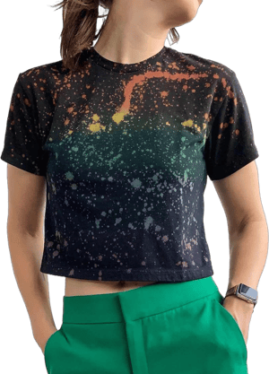 Speckled Rainbow Crop Top