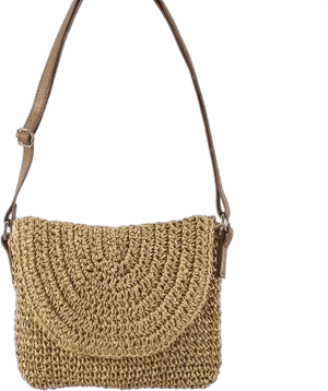 Multicolor Straw Crossbody Bag by Northstyle