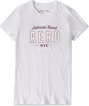 Aeropostale Women's Authentic Cotton Foil Graphic Tee