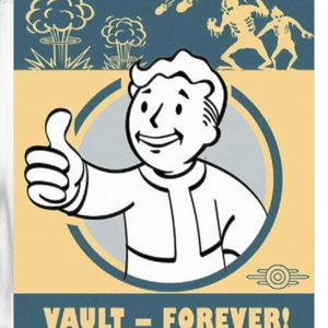 Fallout 4 Surface Never Vault Forever Poster Print