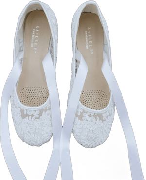 Ballerina Crochet Lace Satin Flats