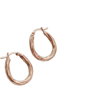 Minimalist Rose Gold Hoop Earrings