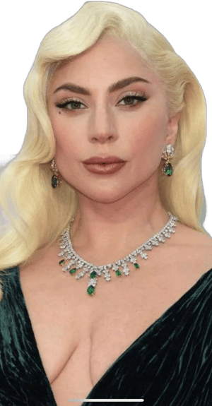 Lady Gaga Royal Emerald Diamond Statement Necklace and Earring Set