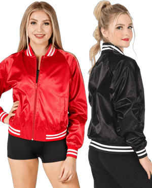 Double Platinum Women's Satin Bomber Jacket