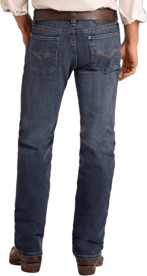 Rock and Roll Denim Men's Slim Fit Straight Leg Jeans