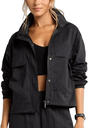 Zella Boundless Utility Jacket in Black at Nordstrom, Size Large