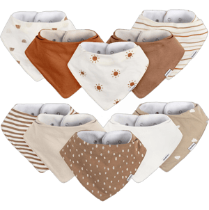 Gerber Baby Neutral Jersey Bandana Bibs