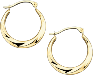 Macy's 10K Gold Swirl Hoop Earrings