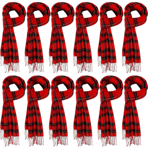 Funtery Women's Cashmere Feel Buffalo Plaid Scarf