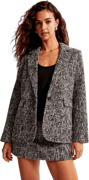 Abercrombie & Fitch Women's Classic Tweed Blazer