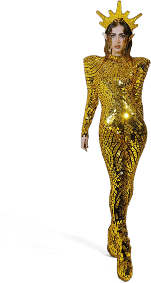 Lady Gaga Mirror Catsuit