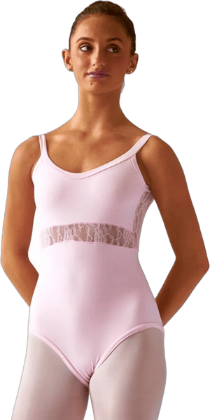 ByMarisa Crossed Back Cami Leotard with Lace Inset