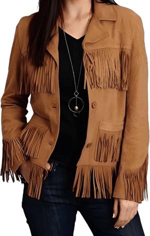 Vintage Fringe Suede Leather Jacket