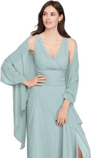 David's Bridal Sheer Chiffon Wrap