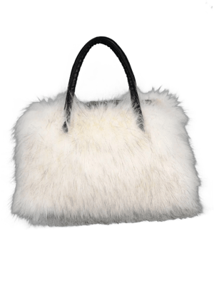 Retro Faux Mink Fur Square Handbag