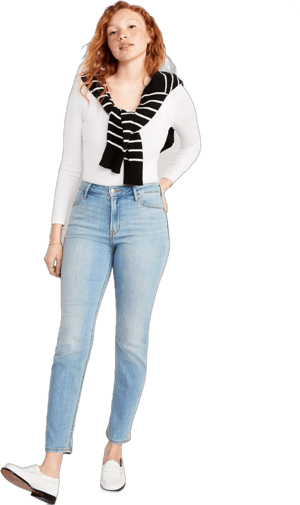 Old Navy Women's High-Waisted Wow Straight Ankle Jeans