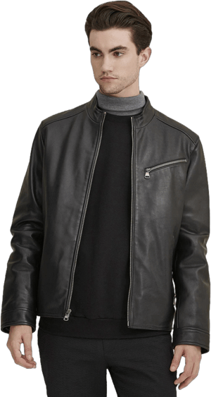 Wilsons Leather Men's Leather Jacket with Zipper Pockets