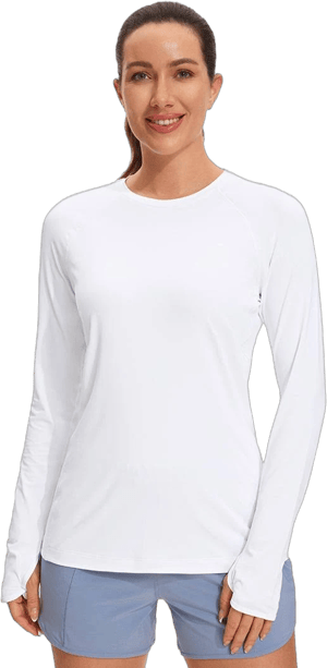 CRZ YOGA Women's Long Sleeve UPF 50+ Quick Dry Workout Shirts with