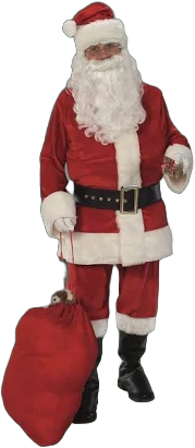 Rubie's 8-Piece Velvet Santa Suit with Wig