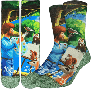 Good Luck Socks Men's Bob Ross Painting Socks