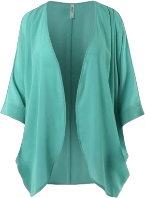 A2y Women's Loose Fit Open Front Woven Chiffon Cardigan