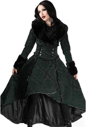 Queen Royal Princess Heavy Brocade High Low Coat