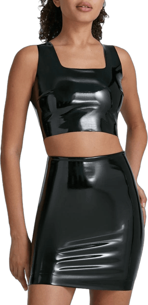 Commando Faux Patent Leather Crop Top