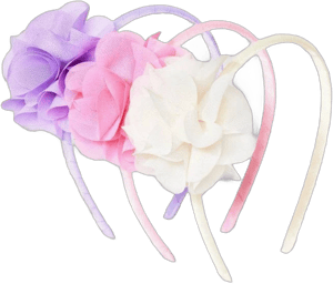 Cat & Jack Girls' Chiffon Flower Headbands (3 ct)