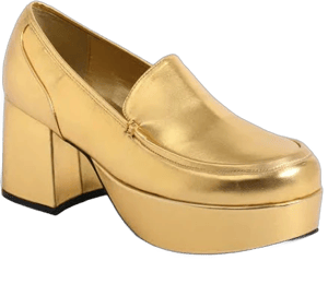 Men's Gold 70's Platform Shoes