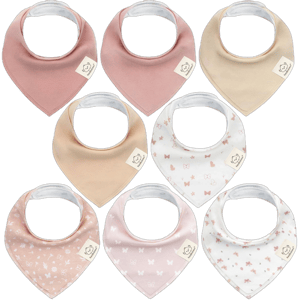 KeaBabies 8-Pack Organic Baby Bandana Bibs