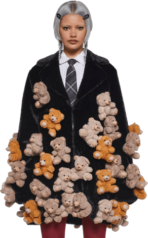 Delia*S by Dolls Kill Bear Faux Fur Coat