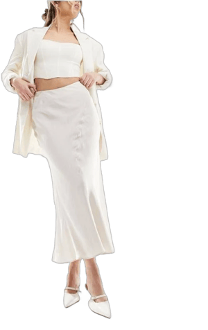 & Other Stories Satin Midi Skirt