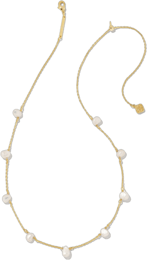 Kendra Scott Leighton Gold Pearl Strand Necklace