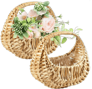 AZZORI 2Pcs Small Wicker Basket with Handle