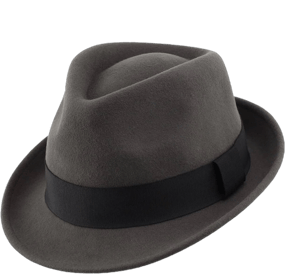 Home Prefer Men's Wool Felt Short Brim Fedora Hat