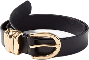 Loft Women's Leather Belt with Molded Buckle