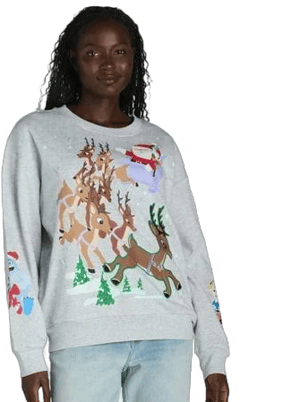 Rudolph Women's Holiday Light Up Sweatshirt