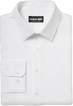 Express Men's Slim Solid Stretch Dress Shirt