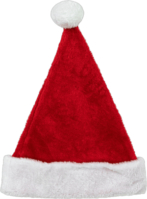 Northlight Red and White Plush Unisex Adult Christmas Santa Hat Costume Accessory