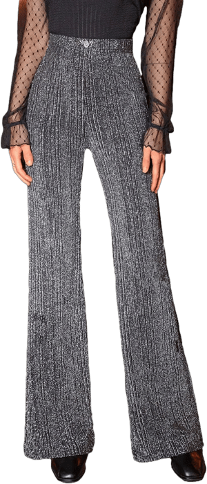 Floerns Women's High Waist Sequin Flare Leg Pants