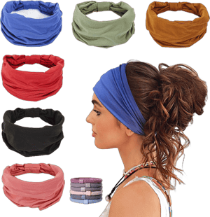 Gili Women's Non-Slip Elastic Headbands (6 Pack)