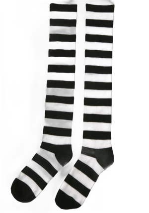 FUN Costumes Striped Witch Socks for Adults Adult